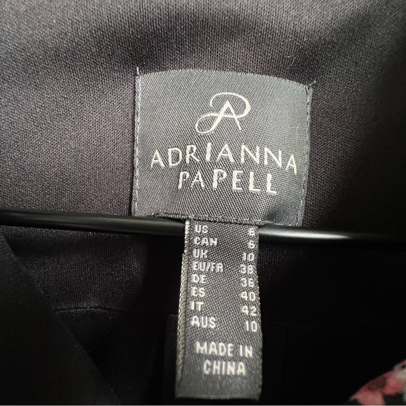 Adrianna Papell Button Collared Dress size 6 floral Bloom wedding Ruffle Money - Picture 7 of 12